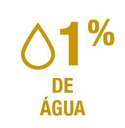 apenas 1% de água